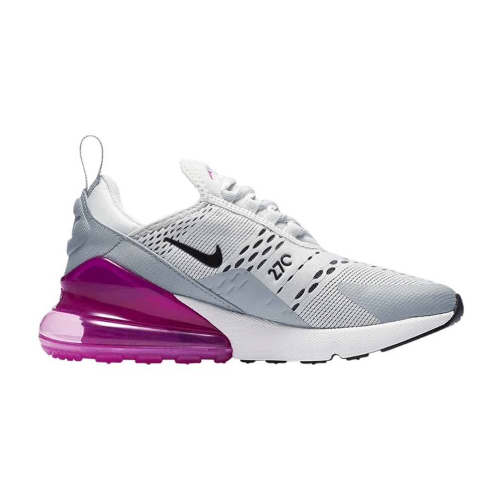 Nike Women's Gray and Pink Air Max 270 Shoes